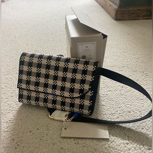Brand new Rothy’s The Belt Bag, Black & Canvas Gingham NWT